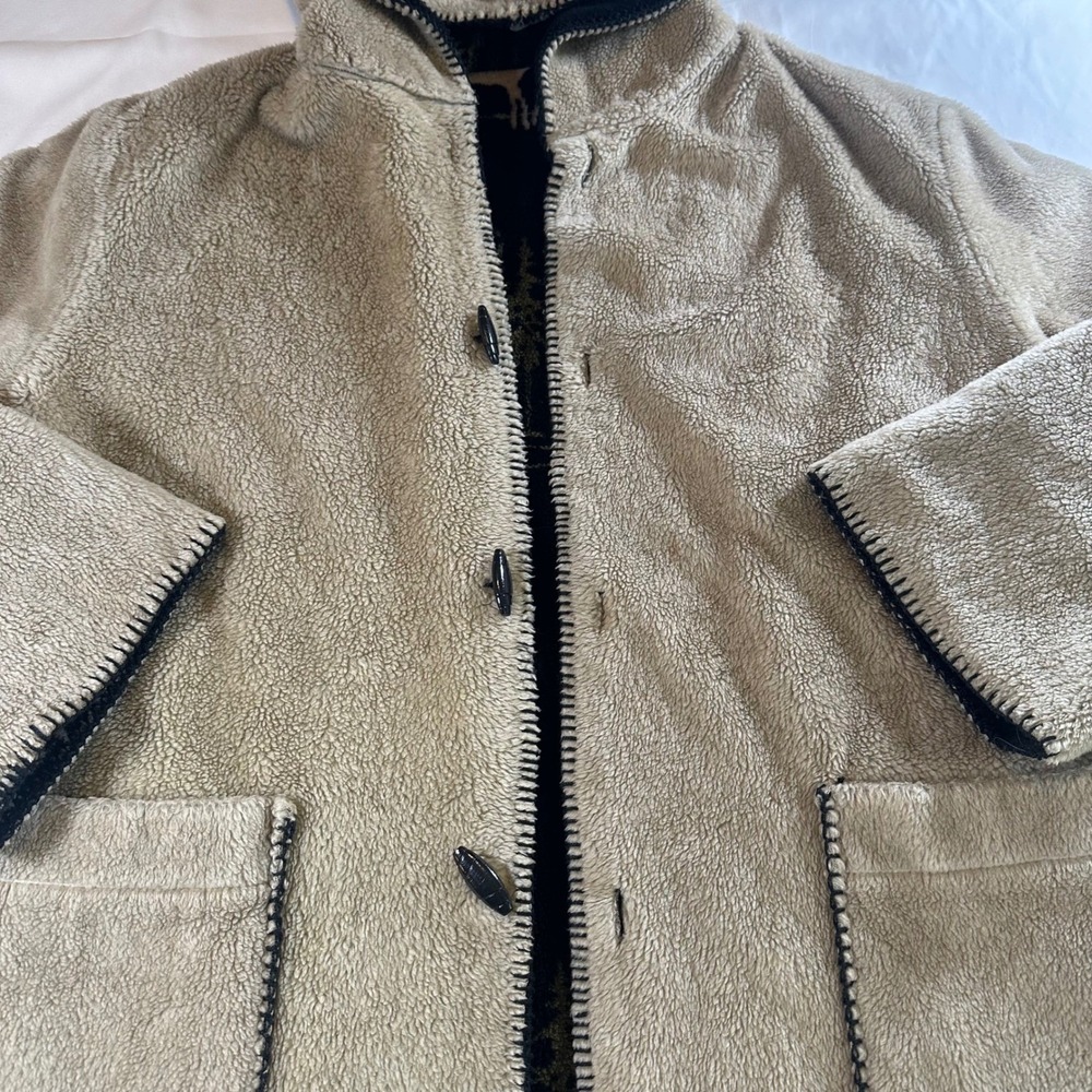 Alpine Studio Reversible Hooded Fleece Jacket Women's XL Cozycore Cottagecore - Picture 10 of 13